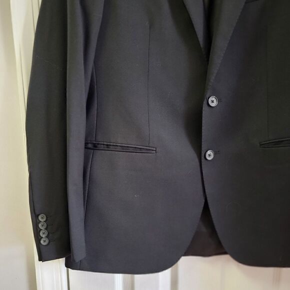 LANVIN Pure Wool Black Blazer 52 - Picture 5 of 8